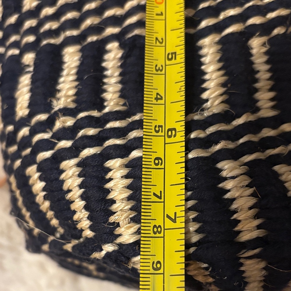 Sisal Brown and Blue Woven Crossbody Bag - Picture 8 of 8